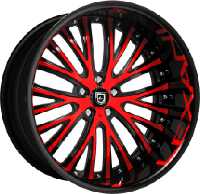 Custom - black and red finish.