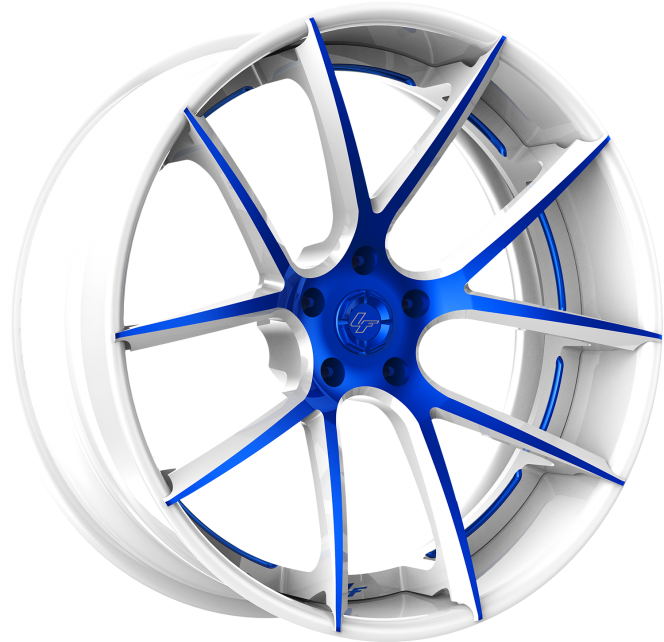 Custom - White and Blue Finish.